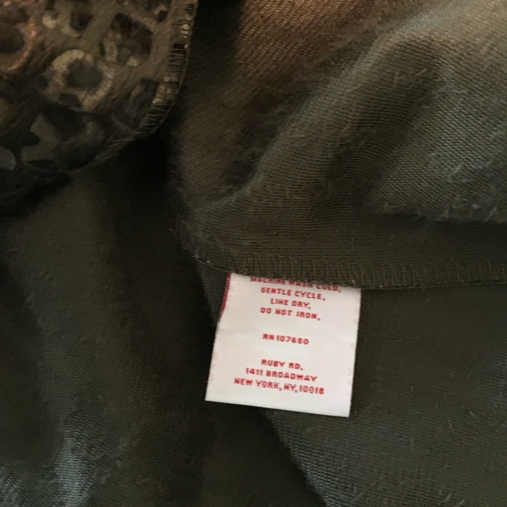 Ruby Rd. Metallic Leopard Print Jacket Full Zip 3… - image 5